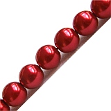 Korálky voskové perly 4 mm rudé