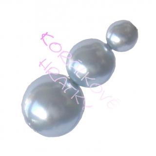 Korálky voskové perly 8 mm sv. modré