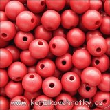 Korálky plast kulička, 6mm - bordó ( balení 400 ks )