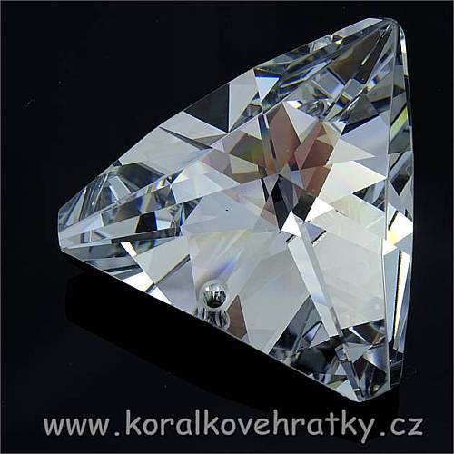 Broušené tvary český výrobce - trojúhelník maxi,1D, 40 x 40mm barva stříbrná (L)