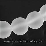 Minerální korálky, cca. 4mm, KŘIŠŤÁL, mat/balení 40 ks