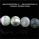 Minerální korálky,10mm, Achát mechový, mat / balení 10 ks