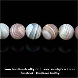 Minerální korálky, 10mm, Achát BOTSWANA matné / balení 5 ks
