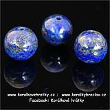 Minerální korálky, cca. 7mm, LAPIS LAZULI / balení 10 ks