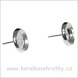 Náušnice, puzeta s lůžkem (na plyskyřici), lůžko cca. 8mm, nerez ocel (balení 2 páry )