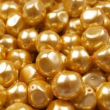 Korálek voskovaný nugeta 13x15mm nepravidelné zlatý ( balení 53 ks )