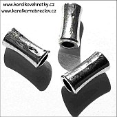 Korálek kovový váleček 5x11 mm (balení 8 ks )