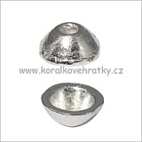 Kaplík kov, hladký, 4 mm, barva stříbra (balení 100ks)