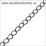 Řetízek adjustační, oko 3,5x5mm, barva antracit/ balení 3 m