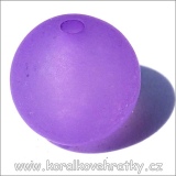 Korálky plast kulička, 14mm - fialová / balení 30 ks