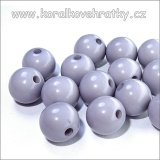 Korálky plast kulička, 10mm - šedá ( balení 135 ks )