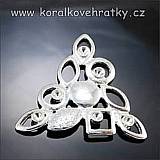 Mezikus kov trojúhelník 30 mm, barva stříbra ( balení 6 ks )