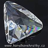 Broušené tvary český výrobce - trojúhelník maxi,1D, 40 x 40mm barva čirá