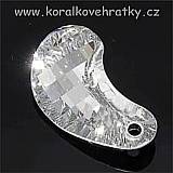 Broušené sklo, cca. 22x11mm, český výrobce - "ledvinka" (5)