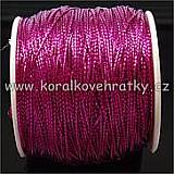 Šňůrka metalická 0,7 mm tm. růžová ( balení 3x10 m )