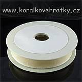 Stuha taftová 15mm s drátky, cívka cca. 24 m sv. zlatokrémová / balení 3 cívky