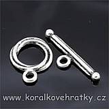 Americké zapínání, kov, 12mm, barva platina (balení 25 sad)