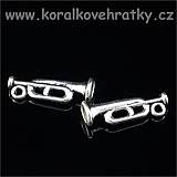 Přívěšek trubka, kov, 22x7x6mm, barva stříbra (balení 12 ks)
