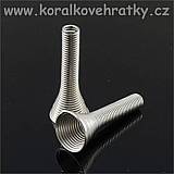 Kaplík pružinka kónická 26x9 mm, barva platina ( balení 10 ks )