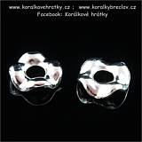 Korálek, mezikus, kovoplast, vlnka, 12 mm, barva platina (balení 100 ks)