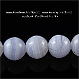 Minerální korálky, 10 mm, Chalcedon/ balení 2 ks