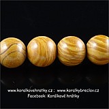 Minerální korálky, cca. 8mm Jaspis tygří / balení 25 ks