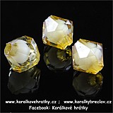 Korálky, plast, 7x8mm, barva topaz v balení 300ks / min. objednávka 3 balení