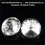 MC rivolka,sklo, barva krystal, 12mm (balení 20 ks)