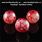 Minerální korálky, 8 mm, Achát oranžovo-hnědý fasetovaný/ balení 13 ks