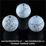 Minerální korálky, 9-10 mm, Tyrkenit matný / balení 10 ks 
