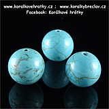 Minerální korálky, 10 mm, Tyrkenit/ balení 15 ks 