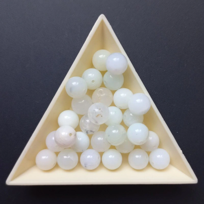 OPÁL cca 8mm, minerální korálky/ balení 8 ks