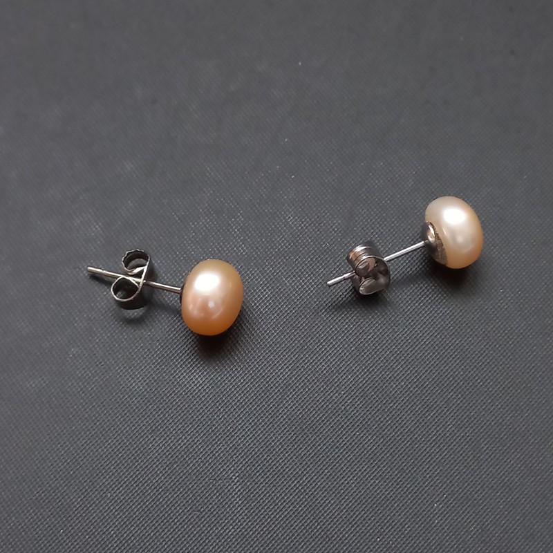 Náušnice puzety s říčními perlami - nutno vybrat číslo konkrétní barvy