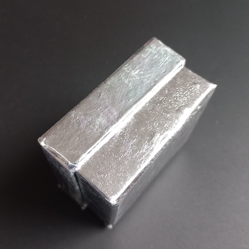 Krabička dárková stříbná 60x50x30 mm / balení 2 ks 