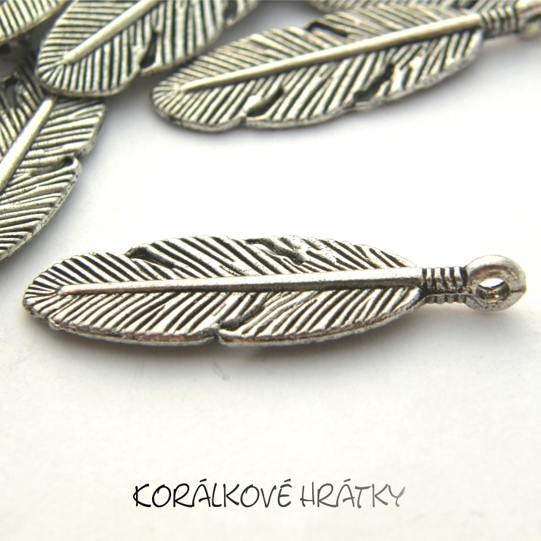 Korálek kovový PÍRKO, 30x9x4 mm (balení 10 ks )