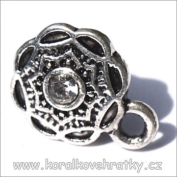 Náušnice puzeta s kulatým lůžkem pro uchycení kamene o průměru 14 mm ( balení  78 párů )