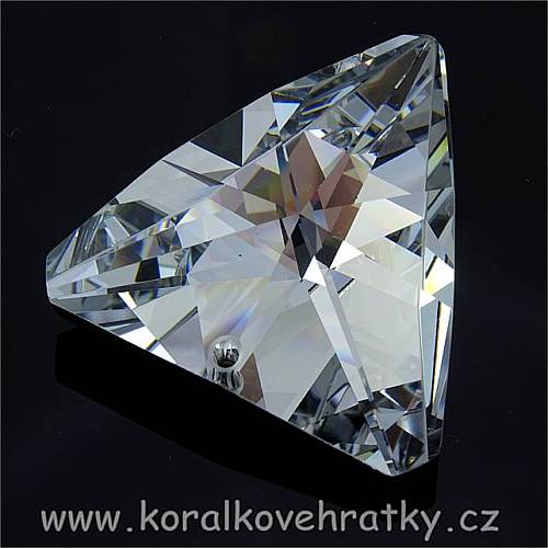 Broušené tvary český výrobce - trojúhelník maxi,1D, 40 x 40mm barva stříbrná (m)