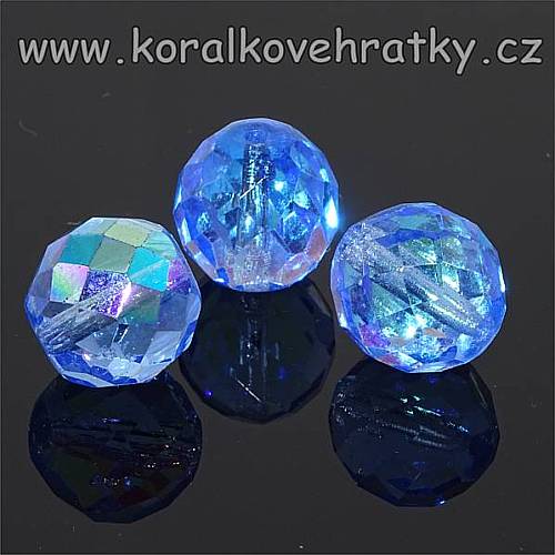 Korálek ohňovka 6 mm se zlatým pokovem, PŮLDÍRKA / balení 150 ks