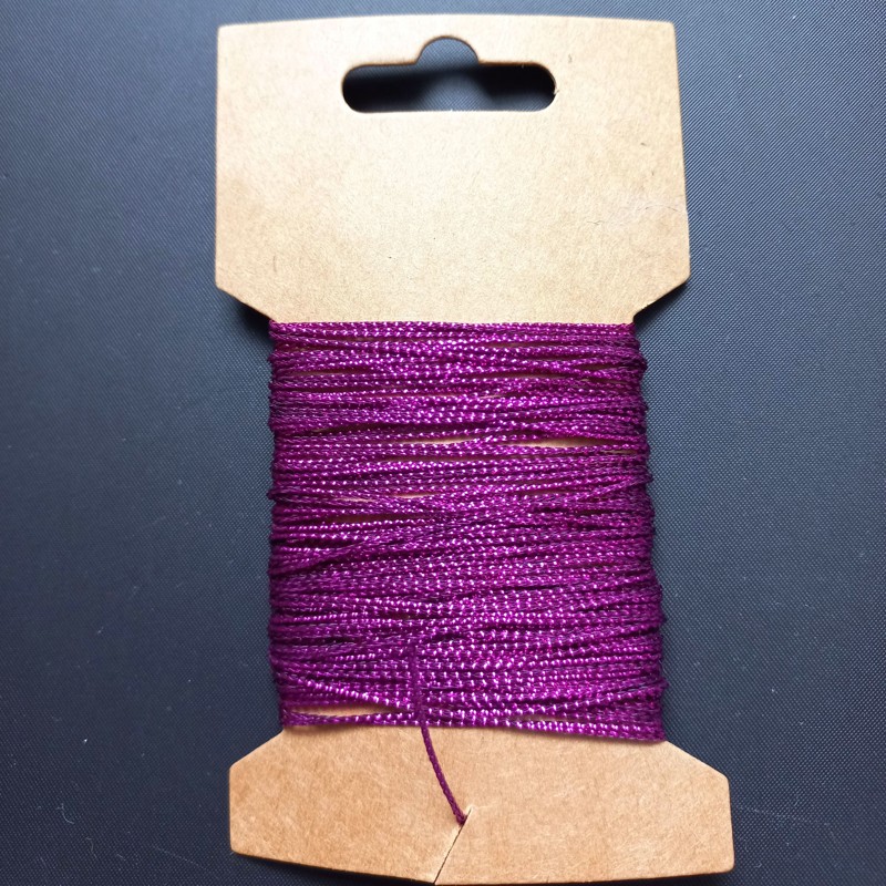 Šňůrka metalická 0,7 mm  fialovo-růžová ( balení 10 m )
