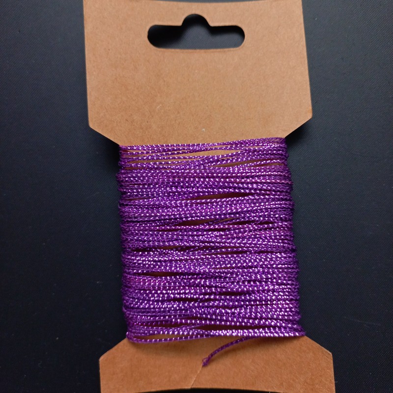 Šňůrka metalická 0,7 mm  fialová ( balení 4x10 m )