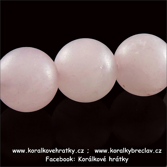 RŮŽENÍN mat, 10mm, minerální korálky / balení 10 ks 