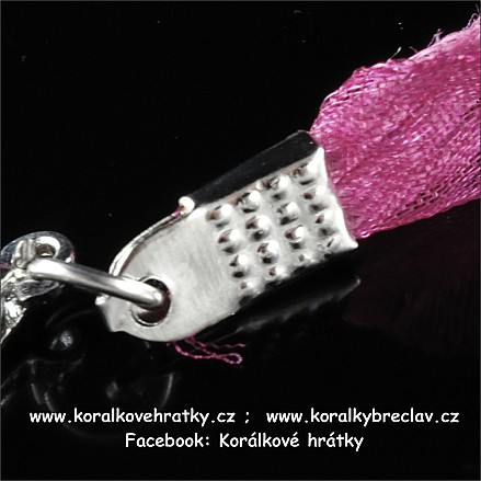 Koncovka na kůži, stužky 12 mm barva stříbra (balení 50ks)