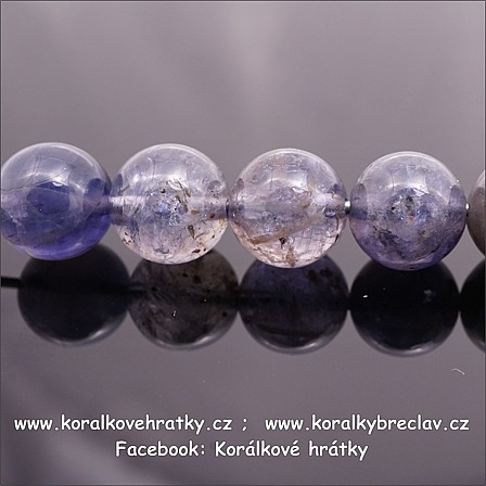 Iolit, 8mm, minerální korálky/ balení 3 ks 