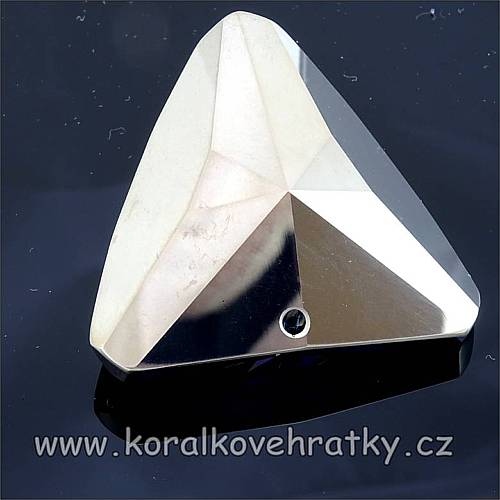 Broušené tvary český výrobce - trojúhelník maxi,1D, 40 x 40mm barva modrá