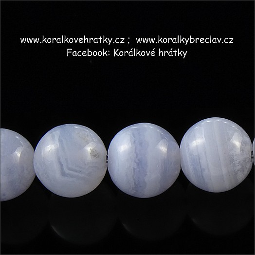 Minerální korálky, 10 mm, Chalcedon/ balení 2 ks