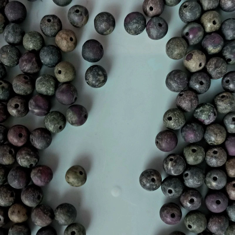 Minerální korálky, cca. 6mm Jaspis (dračí krev), mat / balení 30 ks 