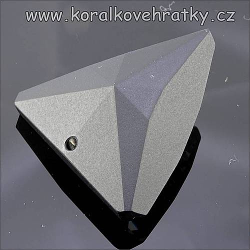 Broušené tvary český výrobce - trojúhelník maxi,1D, 40 x 40mm barva stříbrná (m)