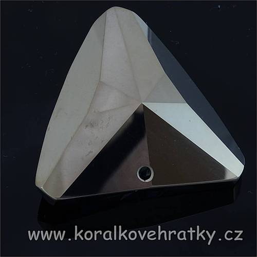 Broušené tvary český výrobce - trojúhelník maxi,1D, 40 x 40mm barva stříbrná (L)