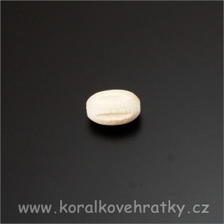Korálek dřevěný surový 12x8 mm se zářezy ( balení 340 ks )