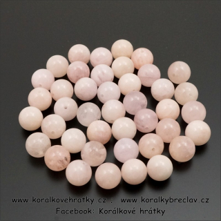 Minerální korálky,8-8,5 mm, MORGANIT, lesk / balení 4 ks